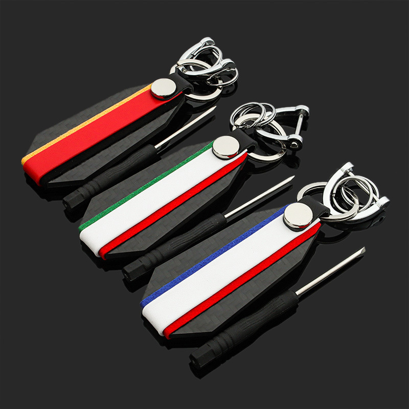 Carbon Fiber Flag Three Color Car Leather Key Chain Is Suitable for Volkswagen Bmw, Mercedes Benz and Audi Pendant, Slivery;golden
Carbon Fiber Flag Three Color Car Leather Key Chain Is Suitable for Volkswagen Bmw, Mercedes Benz and Audi Pendant, Slivery;golden
