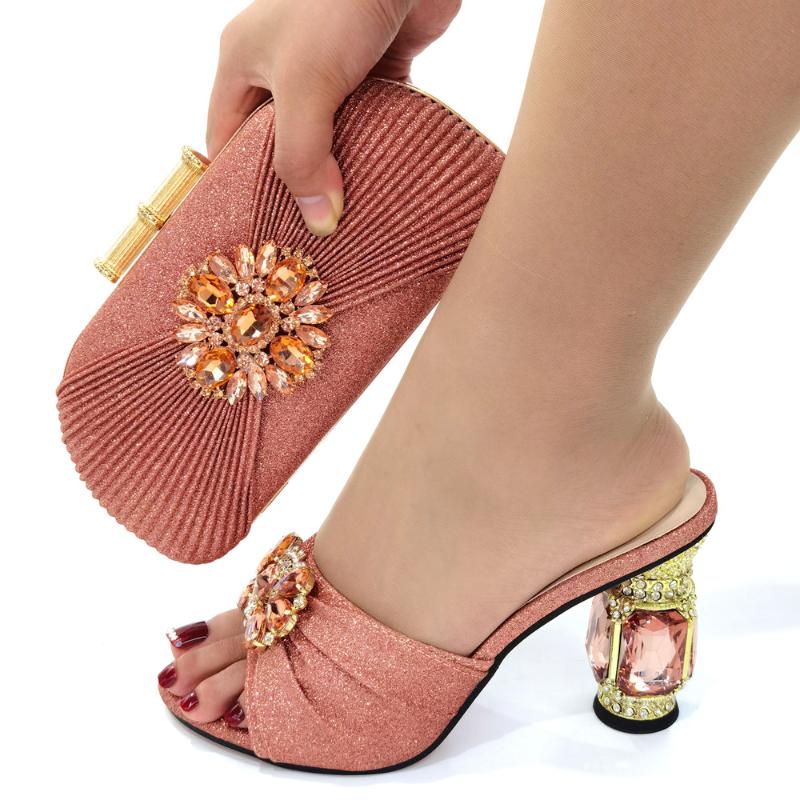 Dress Shoes OLOMM Italian Design Peach Color Woman And Bag Set African Low Heels Matching For Wedding !19-20, Pink
Dress Shoes OLOMM Italian Design Peach Color Woman And Bag Set African Low Heels Matching For Wedding !19-20, Pink