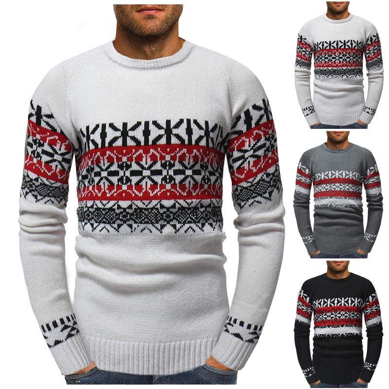 Men's Sweaters JAYCOSIN Christmas Snowflake Pullover Winter Round Neck Basement Sweater Print Long Sleeve Slim Knitted, White;black
Men's Sweaters JAYCOSIN Christmas Snowflake Pullover Winter Round Neck Basement Sweater Print Long Sleeve Slim Knitted, White;black