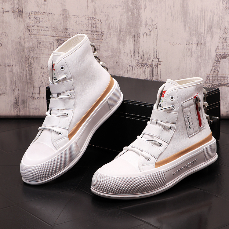 Fashion New Luxury Charming Men White Style Casual High Top Shoes Flats Male Designer Prom Sneakers Loafers Zapatos Hombre 38-44, Black
Fashion New Luxury Charming Men White Style Casual High Top Shoes Flats Male Designer Prom Sneakers Loafers Zapatos Hombre 38-44, Black