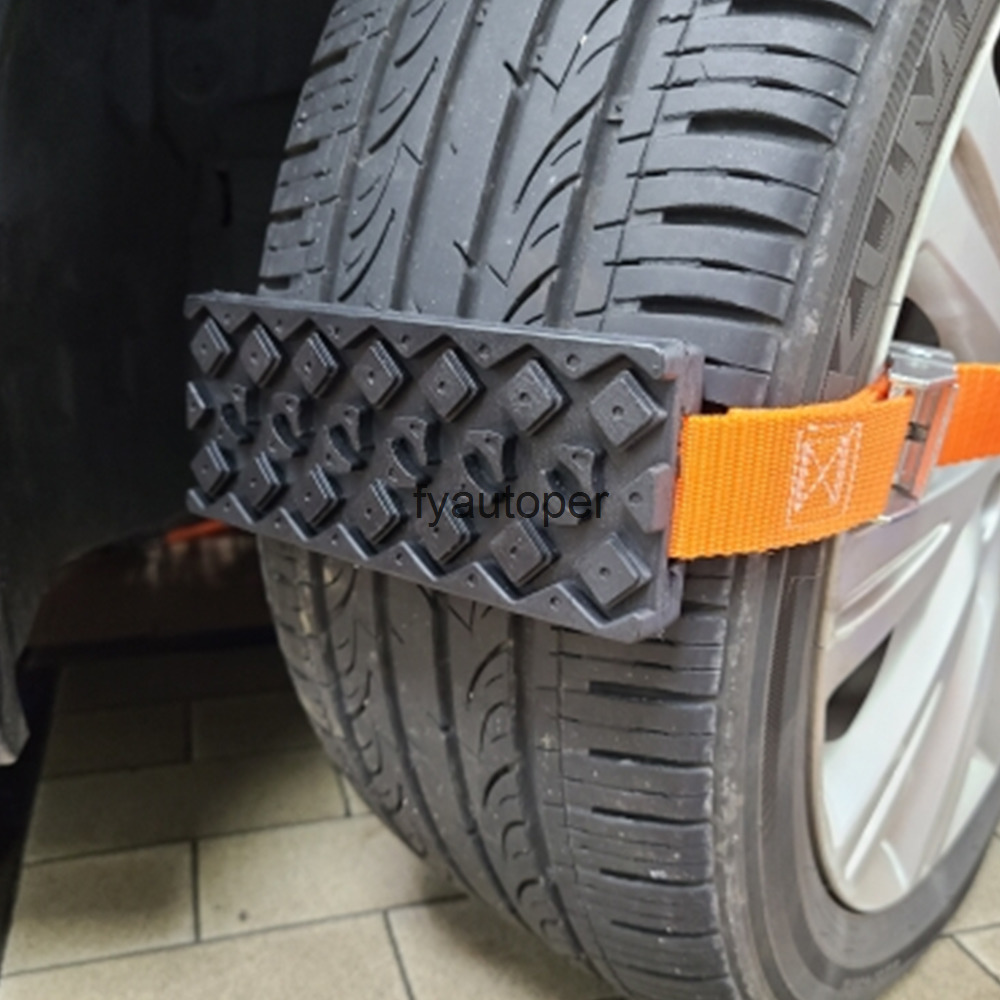 Tire Chain Straps Durable PU Anti-Skid A Set Car Traction Blocks With Bag Emergency Snow Mud Sand For Ice