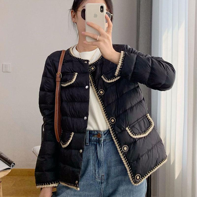 Women's Down & Parkas ZURICHOUSE Simple Casual Women Winter Puffer Jacket Femme Short Fashion Warm Ultra Light 90% White Duck Coat Female