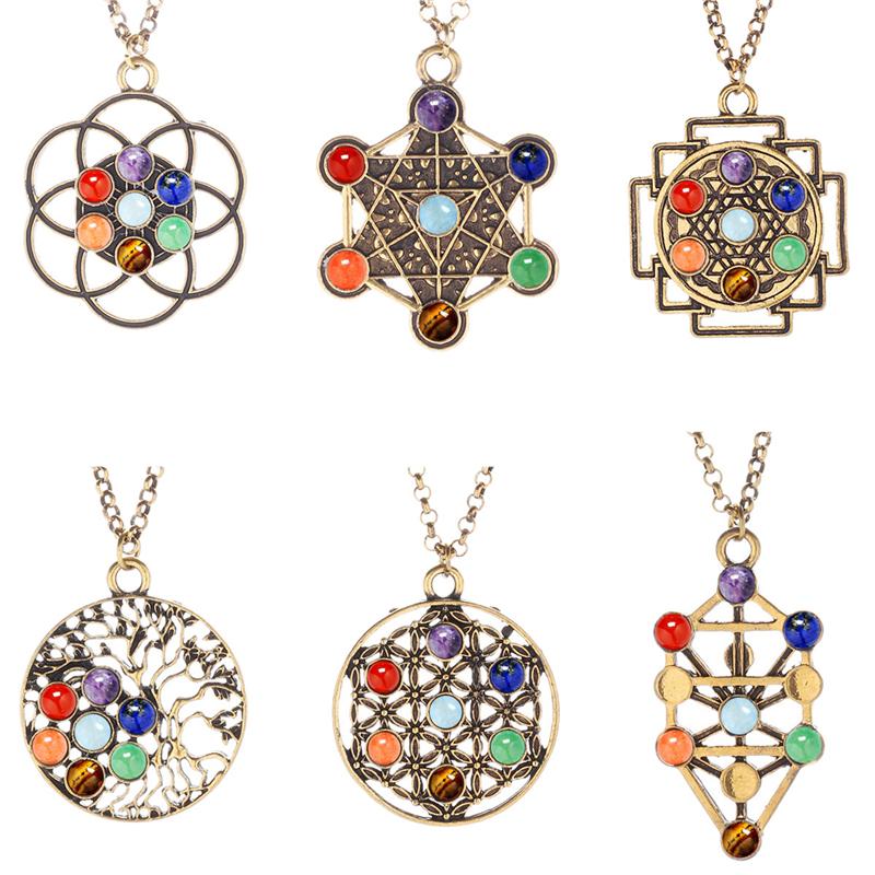 Pendant Necklaces 7 Chakra Stones Seven Pointed Star Necklace Hindu Jewelry Yoga Charm Many Style
Pendant Necklaces 7 Chakra Stones Seven Pointed Star Necklace Hindu Jewelry Yoga Charm Many Style