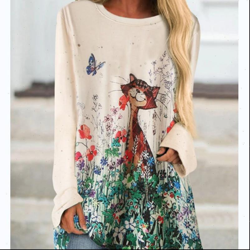 womens t shirts autumn cat print long sleeve o neck women shirt fashion solid color cartoon loose, White
womens t shirts autumn cat print long sleeve o neck women shirt fashion solid color cartoon loose, White