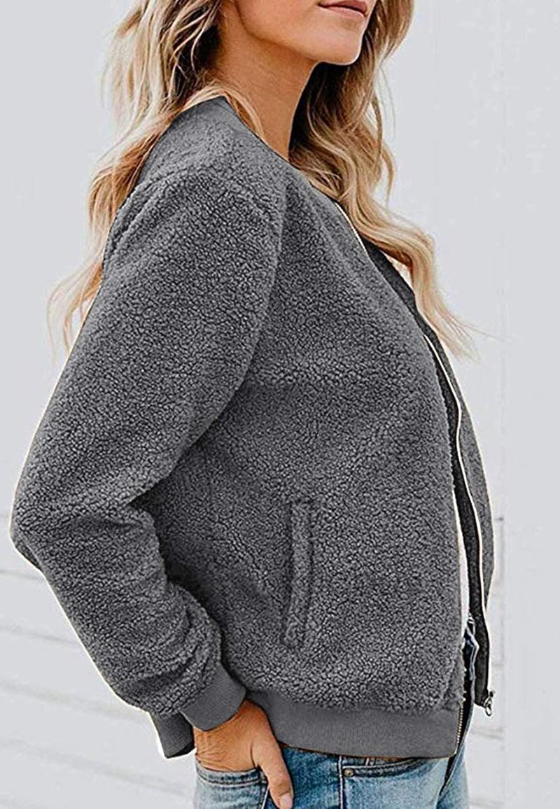 Women's Jackets Sherpa Fleece Jacket Faux Fuzzy Long Sleeve Casual Zip Up Bomber Coat With Pockets, Black;brown
Women's Jackets Sherpa Fleece Jacket Faux Fuzzy Long Sleeve Casual Zip Up Bomber Coat With Pockets, Black;brown