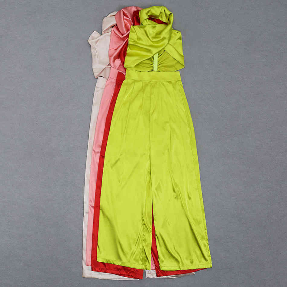 Fashion Summer High-Quality Ladies' Jumpsuit Halter Sexy Star Party Bodycon 210525