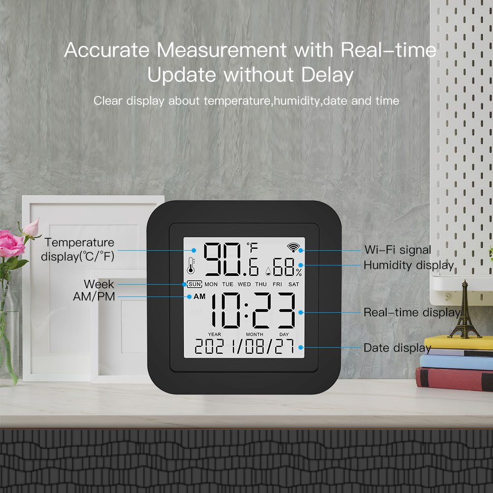 Moes WiFi Tuya Smart IR Remote Control Temperature and Humidity Sensor for Air Conditioner TV AC Works with Alexa Google Home