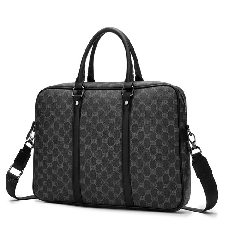 Factory Outlet men bag business horizontal leather mens handbag classic printed businesses briefcase street trend Joker plaid shoulder bags, Black3
Factory Outlet men bag business horizontal leather mens handbag classic printed businesses briefcase street trend Joker plaid shoulder bags, Black3