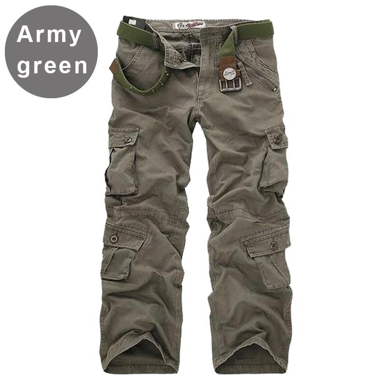 Multi-pocket Mens Camouflage Cargo Pants Elastic Military Trousers Male Outdoor Jogger Tactical Combat Anti-Pilling Bottom Men's