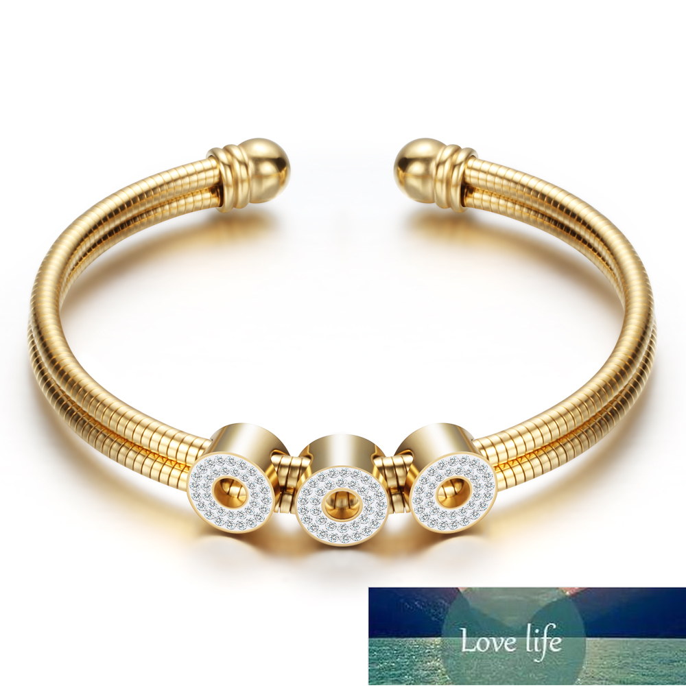 Adjustable Open 316L Stainless Steel Bracelets Bangles 3 Color Cuff bangle For Women Jewelry Gift Factory price expert design Quality Latest Style Ori
