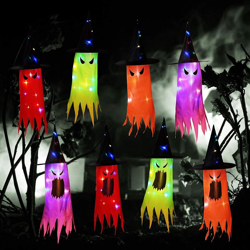 Party Decoration Halloween LED Lighted Witch Hats Ghost Hat For Home Decorations Outdoor Indoor Yard Tree Garden Decor
Party Decoration Halloween LED Lighted Witch Hats Ghost Hat For Home Decorations Outdoor Indoor Yard Tree Garden Decor
