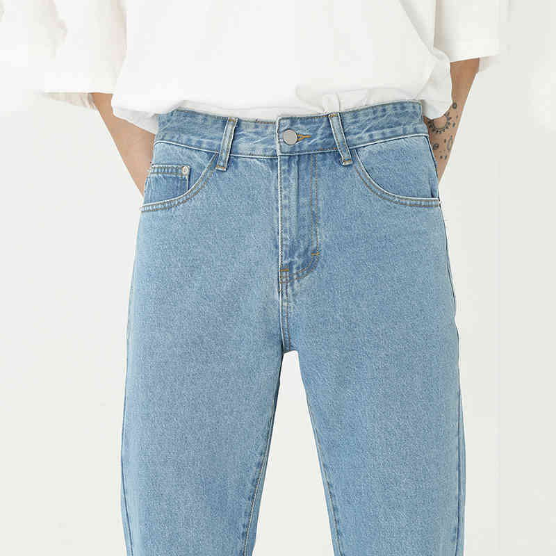 IEFB Men's Wear Summer Korean Slim Fit Blue Jeans Men's Straight Denim Trousers Streetwear Hip Hop Causal Pants 9Y7345 210524