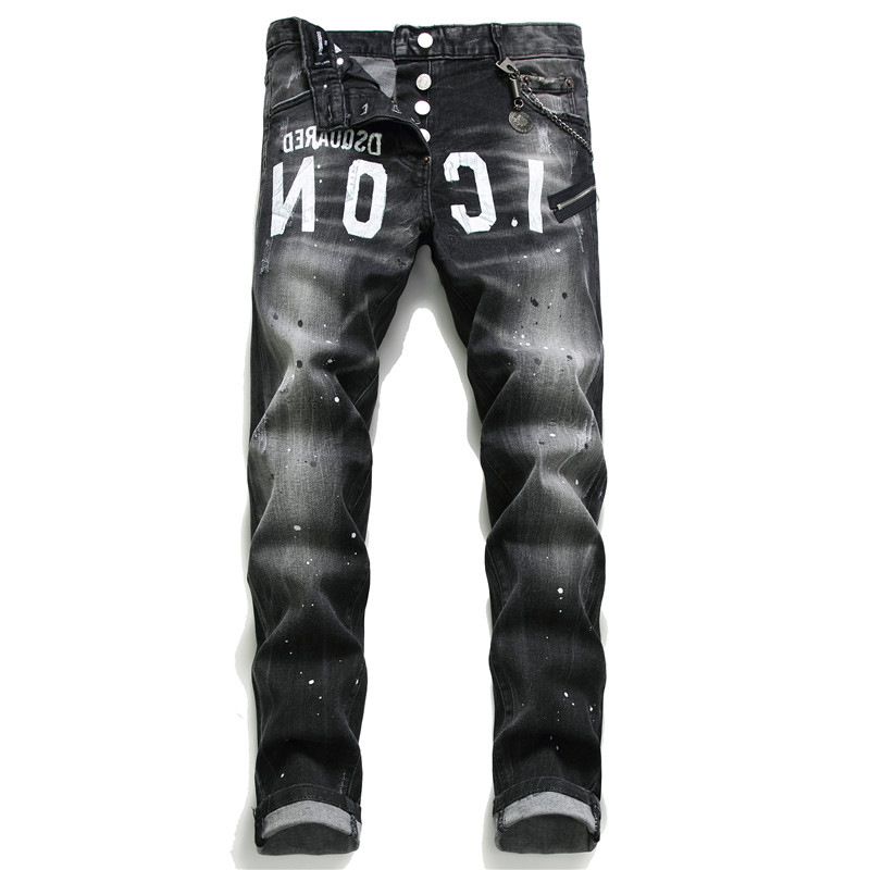 2021 New Fashion Black and Gray Paint Broken Holes All-match Maple Leaf ICON Personality Jeans Men's Bottoming free ship, Blue
2021 New Fashion Black and Gray Paint Broken Holes All-match Maple Leaf ICON Personality Jeans Men's Bottoming free ship, Blue