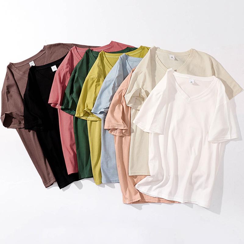 Women's T-Shirt T Shirt Women Cotton 2022 Summer Loose Style Solid Tee Female Short Sleeve Top Tees V-Neck 9 Colors Big Size, White
Women's T-Shirt T Shirt Women Cotton 2022 Summer Loose Style Solid Tee Female Short Sleeve Top Tees V-Neck 9 Colors Big Size, White