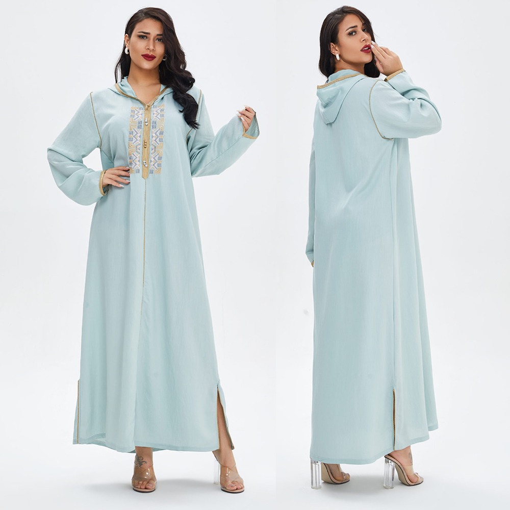 Ramadan Turkey Hooded Muslim Dress Women Abaya Moroccan Kaftan Islamic Clothing Embroidery Djellaba Dubai Jilbab Party Vestidos
Ramadan Turkey Hooded Muslim Dress Women Abaya Moroccan Kaftan Islamic Clothing Embroidery Djellaba Dubai Jilbab Party Vestidos