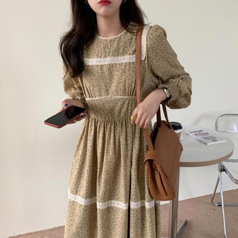 Casual Dresses 2021 Korean Women' Clothing Floral Lace Stitching Temperament Sweet Autumn And Winter Dress, Black
Casual Dresses 2021 Korean Women' Clothing Floral Lace Stitching Temperament Sweet Autumn And Winter Dress, Black