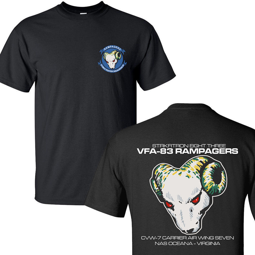 New Summer Fashion Men Short Sleeve Cotton T Shirt Vfa83 Rampagers Squadron United States Navy T-shirts -3xl Tees Tops C0413, Black
New Summer Fashion Men Short Sleeve Cotton T Shirt Vfa83 Rampagers Squadron United States Navy T-shirts -3xl Tees Tops C0413, Black