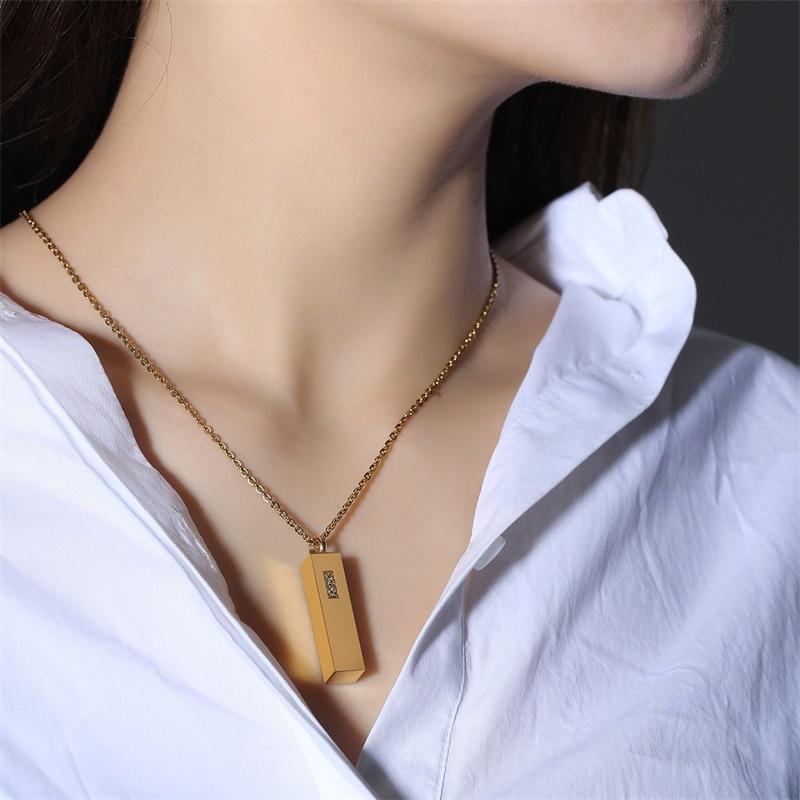 Pendant Necklaces GorGor Titanium Steel Originality Statement Minimalist Gold Square Necklace Jewelry For Women Birthday Gift PN-1186
Pendant Necklaces GorGor Titanium Steel Originality Statement Minimalist Gold Square Necklace Jewelry For Women Birthday Gift PN-1186