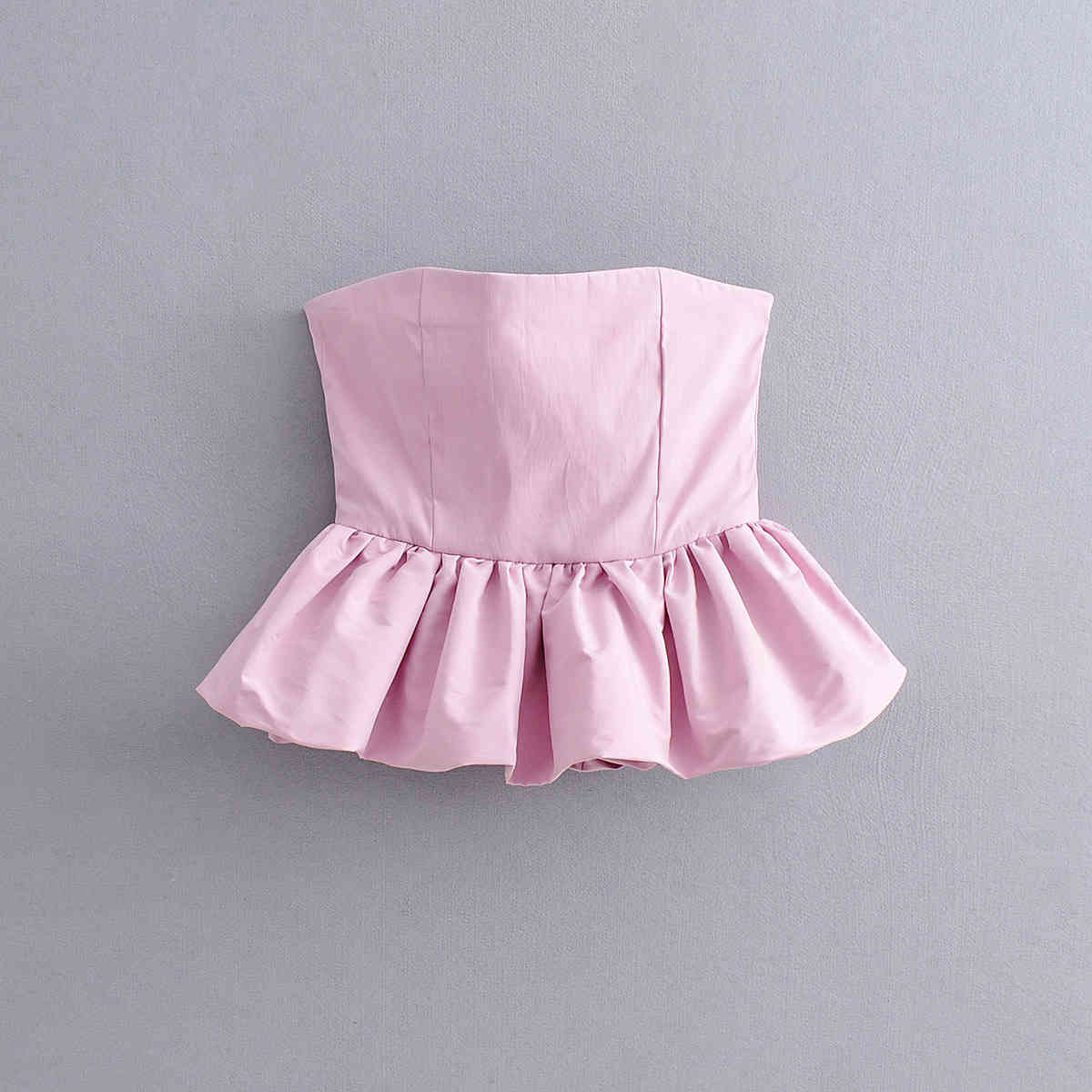 Foridol Off shoulder ruffle sleeveless crop top beach party club sey camis Cool women chic street casul tops pink autumn winter 210415