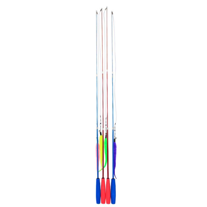 95cm Worms Shape Funny Safe Anti Scratch Biting Rod Nontoxic Exercise Soft Bells Interactive Toy Cat Teaser Pouncing Chasing Toys