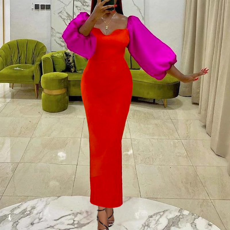 Birthday Dress Women Long Bodycon Party Big Lantern Sleeves Patchwork Christmas Night Elegant Event African Evening Home Coming, White;black
Birthday Dress Women Long Bodycon Party Big Lantern Sleeves Patchwork Christmas Night Elegant Event African Evening Home Coming, White;black
