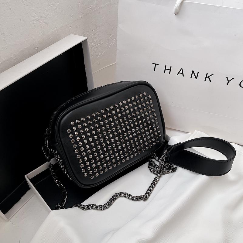 Evening Bags Designer Trend Rivet Square Bag PU Leather Women's Shoulder Chain Crossbody Fashion Handbags And Purses Female Clutchs
Evening Bags Designer Trend Rivet Square Bag PU Leather Women's Shoulder Chain Crossbody Fashion Handbags And Purses Female Clutchs