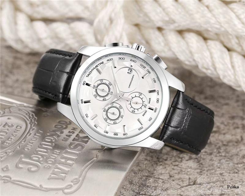 2021 Luxury Reloj TOSS brand watch casual men watches fashion dress Orologio designer leather strap Multifunction quartz movement wristwatches