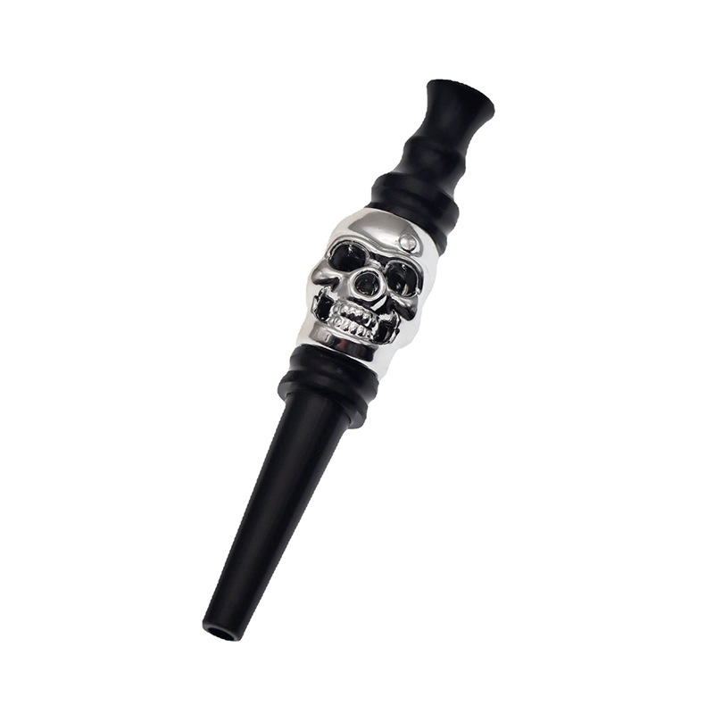Creative Skull Pipe Straight Metal Pipe Cigarette Holder Household Smoking Accessories 77MM