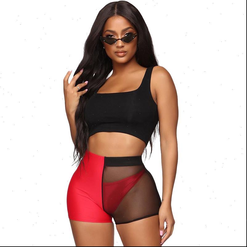 sets three pieces set summer womens tracksuits beach vacation outfits crop and color block mesh patchwork shorts with underwear, Gray
sets three pieces set summer womens tracksuits beach vacation outfits crop and color block mesh patchwork shorts with underwear, Gray