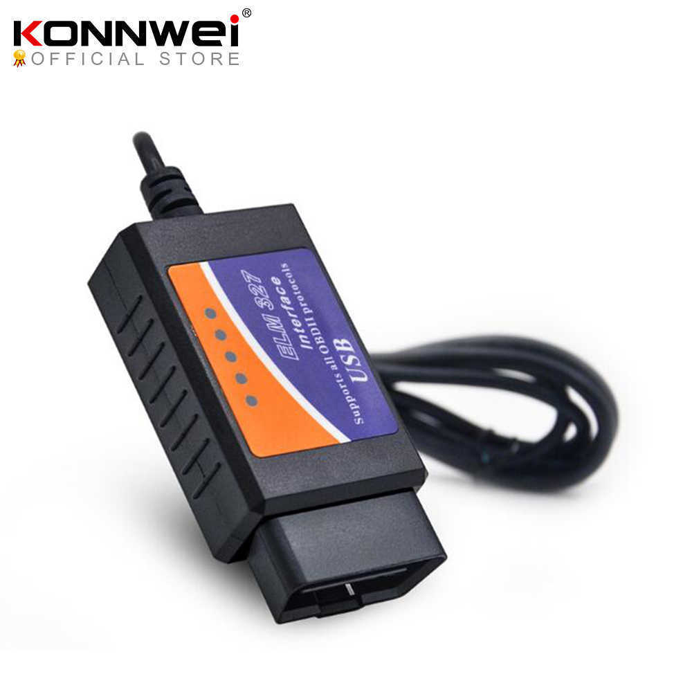 New ELM327 OBD2 FTDI FT232RL Chip OBD II Scanner Automotive for PC EML V1.5 ODB2 Interface Diagnostic Tool ELM 327 USB V 1.5