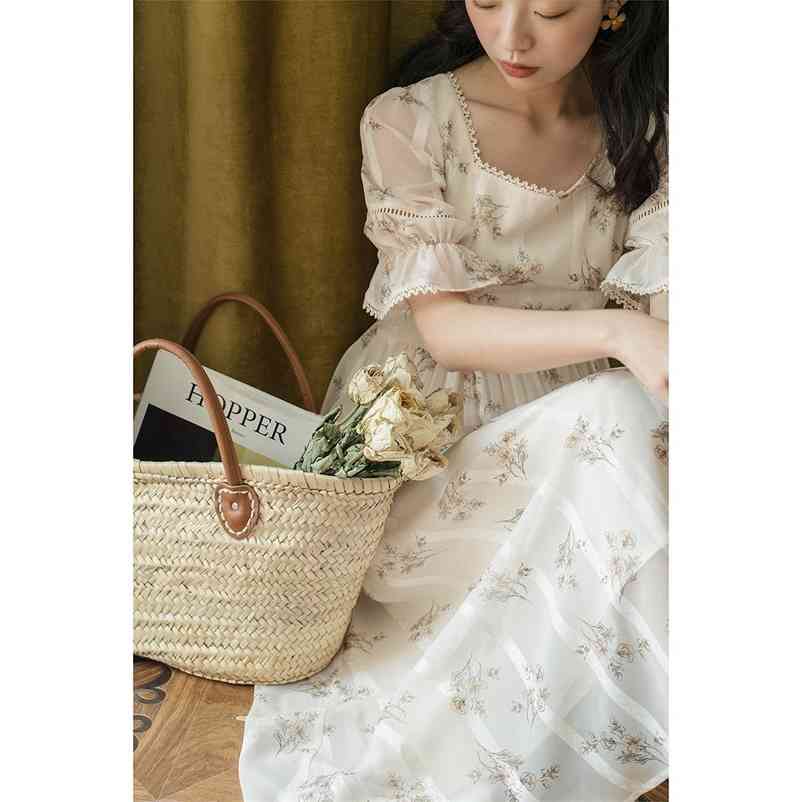 Elegant Midi Dress Women' Summer French Vintage Fairy Square Collar Casual Lace Mid-calf Retro 210519, Beige
Elegant Midi Dress Women' Summer French Vintage Fairy Square Collar Casual Lace Mid-calf Retro 210519, Beige