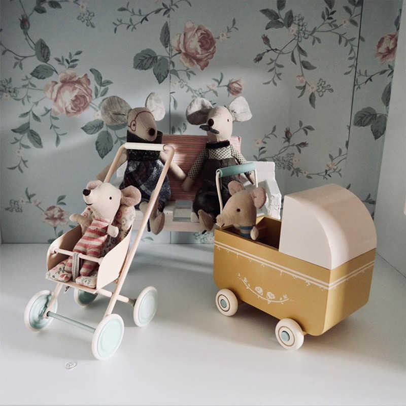Handmade Cotton Linen Mouse Doll Mini Circus Clown Bunny Cloth Comfort Toys For Children Gifts Dollhouse Furniture Accessories 210728