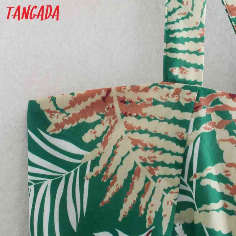 Women Chic Fashion Leaf Print Halter Dress Vintage Strap Sleeveless Back Zipper Female Dresses Vestidos 2W94 210416
