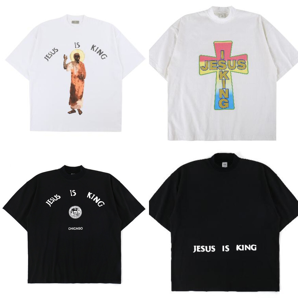 2020SS JESUS IS KING T-shirt Jesus Mural Print T-shirts Men Women Hip Hop Tee Back Chicago Letter High Quality Cotton Tops X0708, White;black
2020SS JESUS IS KING T-shirt Jesus Mural Print T-shirts Men Women Hip Hop Tee Back Chicago Letter High Quality Cotton Tops X0708, White;black