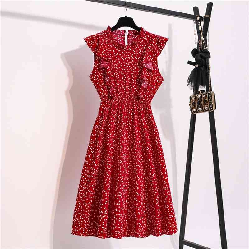Vintage Butterfly Sleeve Ruffles Heart Dot Print Dress Women Medium Long Chiffon Ladies Spring Summer Dress Red Black Blue 210630
Vintage Butterfly Sleeve Ruffles Heart Dot Print Dress Women Medium Long Chiffon Ladies Spring Summer Dress Red Black Blue 210630
