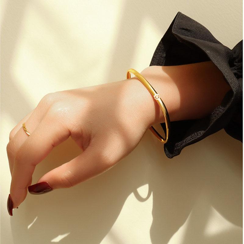 Bangle GHIDBK Fashion Geometric Dainty Square Cubic Zirconia Waterproof Stainless Steel Charming Bling Zircon Female Bracelets
Bangle GHIDBK Fashion Geometric Dainty Square Cubic Zirconia Waterproof Stainless Steel Charming Bling Zircon Female Bracelets