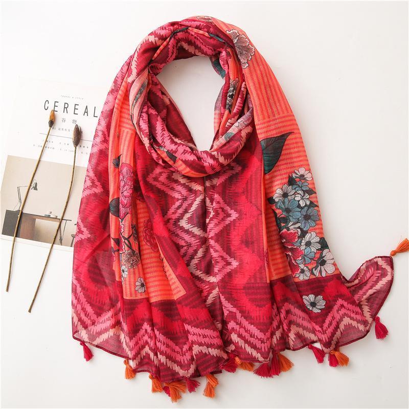 Scarves 2021 Beautiful Flower Print Tassel Shawls Women Long Viscose Floral Pattern Scarf Wrap Hijab, Blue;gray
Scarves 2021 Beautiful Flower Print Tassel Shawls Women Long Viscose Floral Pattern Scarf Wrap Hijab, Blue;gray