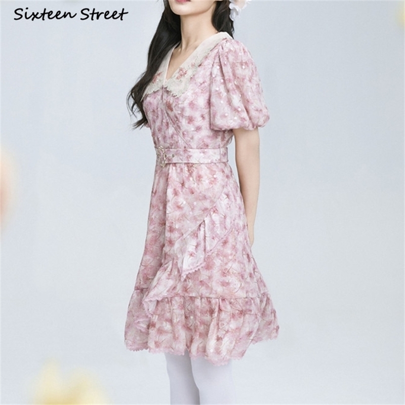 Summer Pink Sequined Dress Woman Embroidery Flora Elegant Mini Clothing Short Sleeve Runway es Female 210603, Brown
Summer Pink Sequined Dress Woman Embroidery Flora Elegant Mini Clothing Short Sleeve Runway es Female 210603, Brown