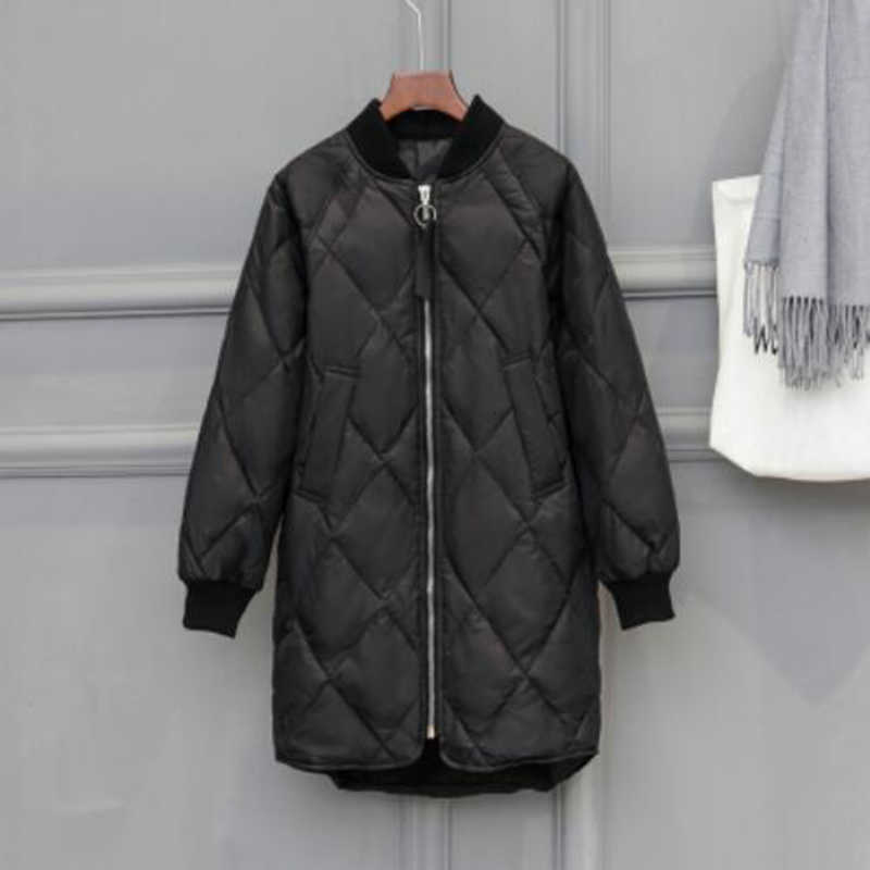 SEDUTMO Winter Long Womens Down Jackets Ultra Light Duck Down Coat Oversize White Puffer Jacket Slim Autumn Parkas T191125