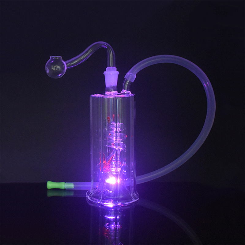 Glowing Glass oil burner bong with Led Light smoking Pipes Bong 10mm Joint Mini Oil Rig Spring Perc with glass oil burner pipe and Hose 1pcs
Glowing Glass oil burner bong with Led Light smoking Pipes Bong 10mm Joint Mini Oil Rig Spring Perc with glass oil burner pipe and Hose 1pcs
