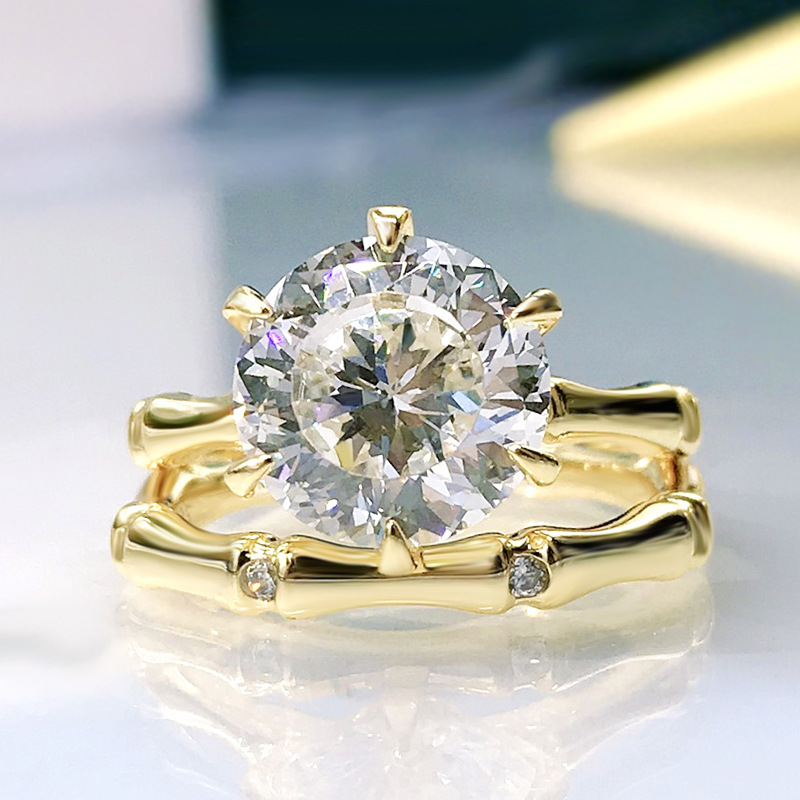 14K Gold Solitaire 10mm Moissanite Diamond Ring Set Original 925 sterling silver Wedding band Rings for Women Promise Jewelry
14K Gold Solitaire 10mm Moissanite Diamond Ring Set Original 925 sterling silver Wedding band Rings for Women Promise Jewelry