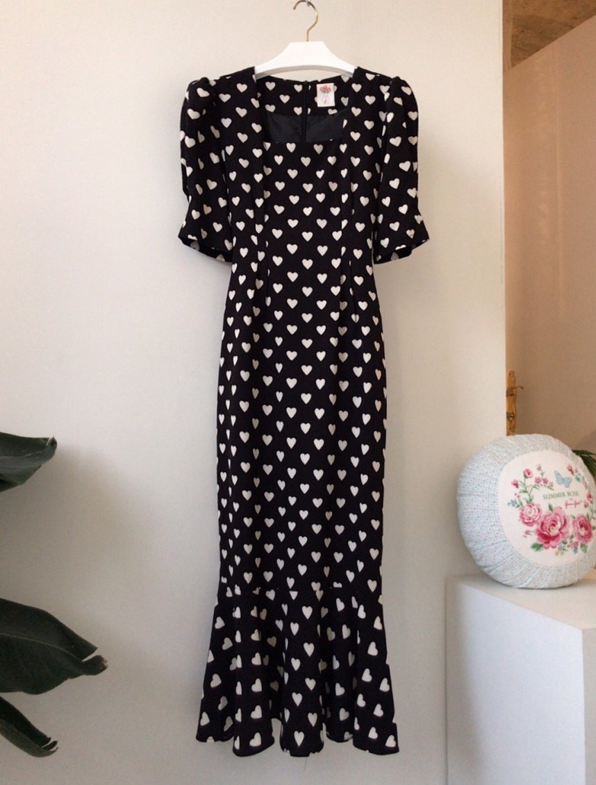Elegant Vintage Square Collar Ruffles Mermaid Dress Summer Bodycon print Slim OL Dresses Vestidos 210519
