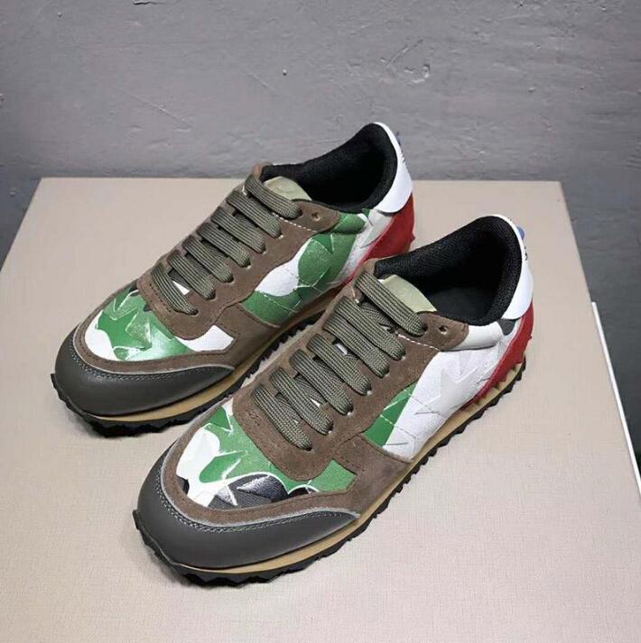 2021 Womens Mens Camouflage Sneaker Rivet Shoes Studded Flats Mesh Camo Suede Leather Casual Trainers Rockrunner Chaussures with box size35-46, Color25
2021 Womens Mens Camouflage Sneaker Rivet Shoes Studded Flats Mesh Camo Suede Leather Casual Trainers Rockrunner Chaussures with box size35-46, Color25