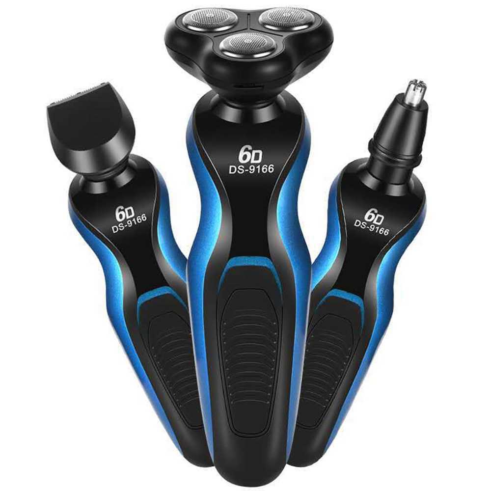 Electric Shavers Shaving Machine 4 in 1 Beard Razors 4D 3 Blades Nose Hair Trimmer Clipper Rechargeable for Men's Face USB Sex P0824