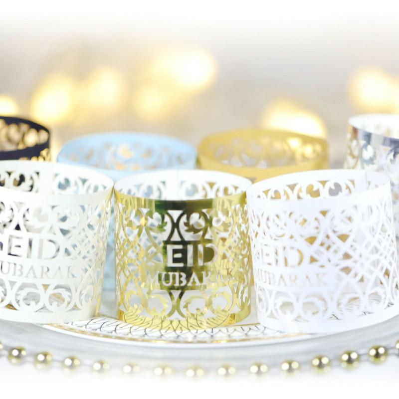 50pcs/Lot Napkin Rings For EID Mubarak Decoration El Supplies Paper Buckle Gold Holder Party
50pcs/Lot Napkin Rings For EID Mubarak Decoration El Supplies Paper Buckle Gold Holder Party