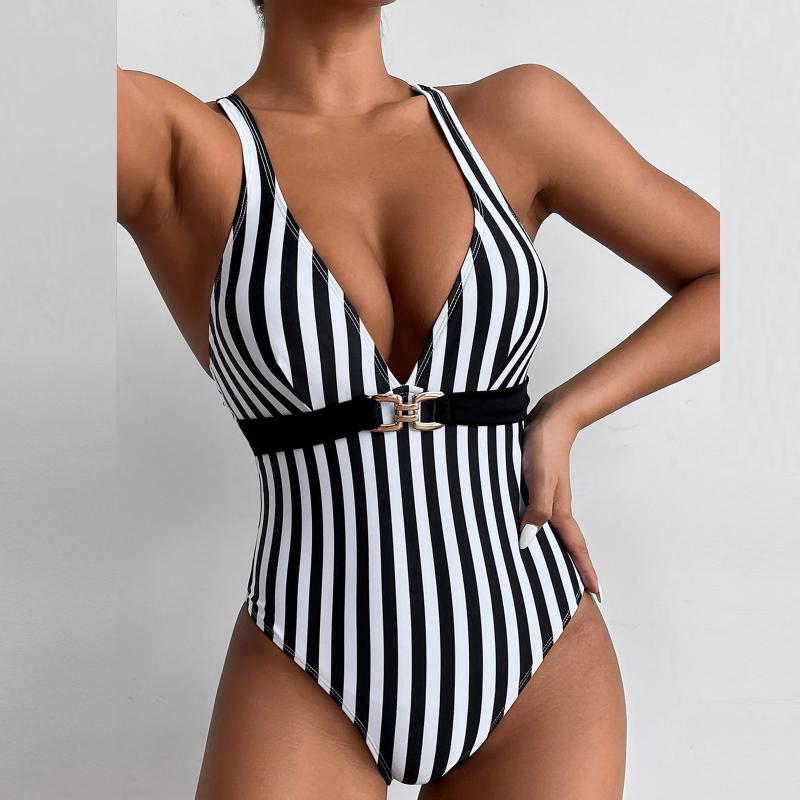Women' Swimwear Fashion Women' Temperament Sexy Striped One Piece Swimsuit Bikini Set Summer Beach Wearing Winter Spring Swimming Suit, Black
Women' Swimwear Fashion Women' Temperament Sexy Striped One Piece Swimsuit Bikini Set Summer Beach Wearing Winter Spring Swimming Suit, Black