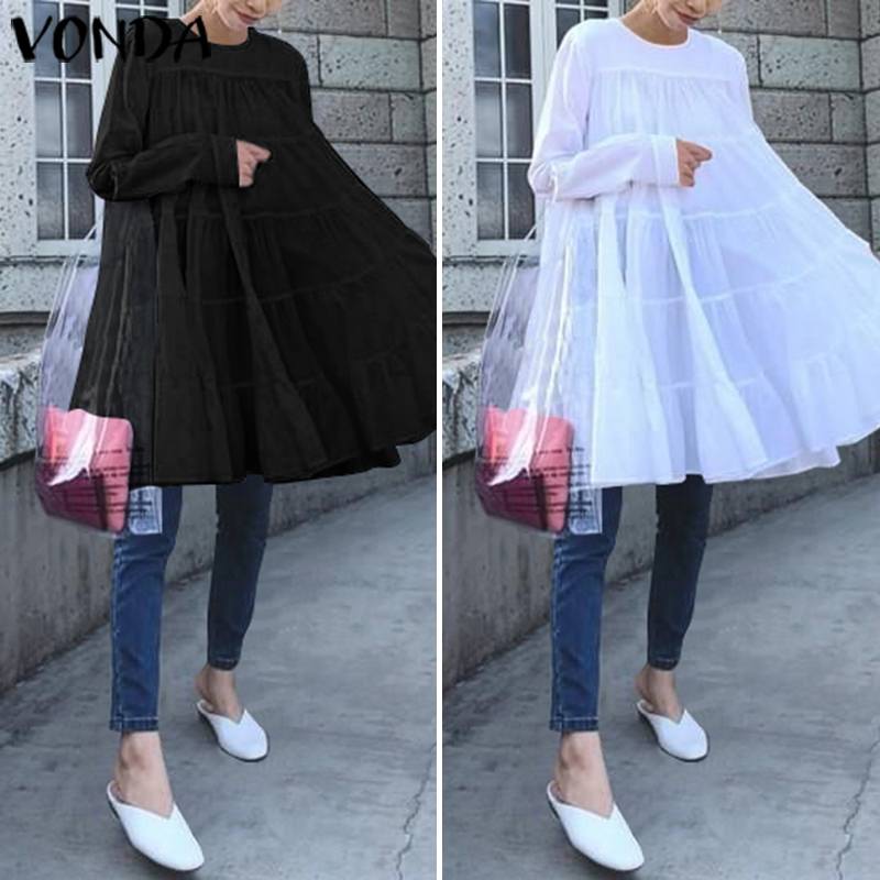 2021vonda white dress women vintage long sleeve bohemian mini dress 2021 summer beach sundress casual loose vestidos plus size, Black;gray
2021vonda white dress women vintage long sleeve bohemian mini dress 2021 summer beach sundress casual loose vestidos plus size, Black;gray