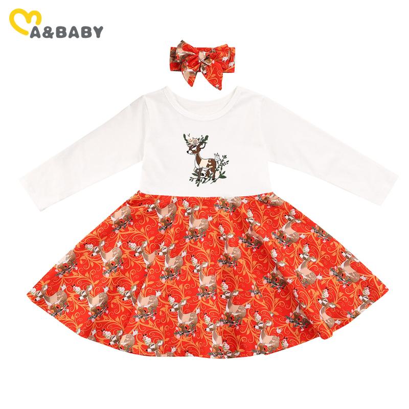 Girl's Dresses Ma&Baby 1-6Y Christmas Children Kids Girls Red Dress Long Sleeve Deer Print For Xmas Year Costume D84, Red;yellow
Girl's Dresses Ma&Baby 1-6Y Christmas Children Kids Girls Red Dress Long Sleeve Deer Print For Xmas Year Costume D84, Red;yellow