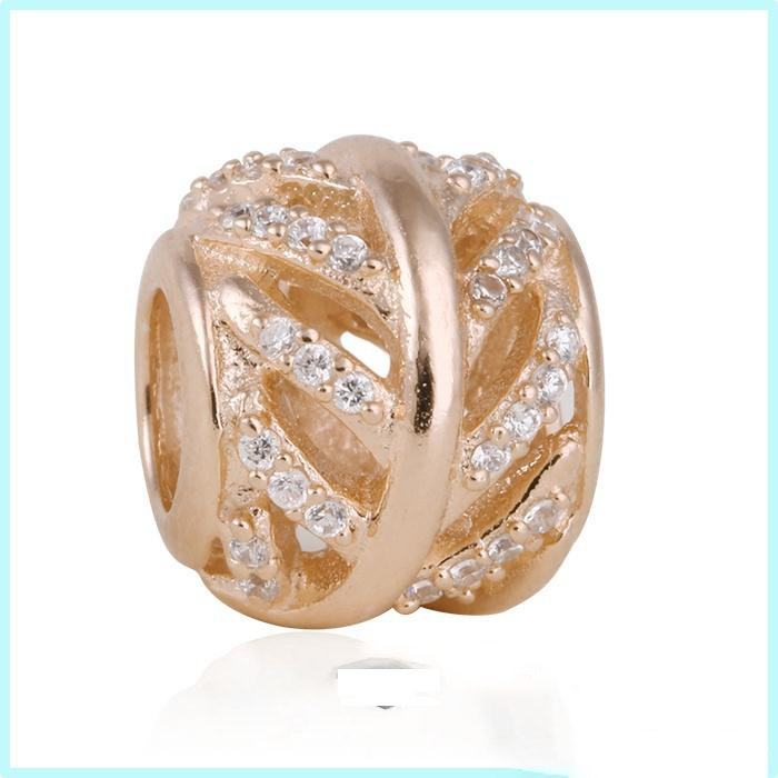 Factory wholesale 100% 925 Sterling Silver & Rose Gold Plated Pave Feather Bead With Clear Cz Bead Fits European Jewelry Charm Bracelets
Factory wholesale 100% 925 Sterling Silver & Rose Gold Plated Pave Feather Bead With Clear Cz Bead Fits European Jewelry Charm Bracelets