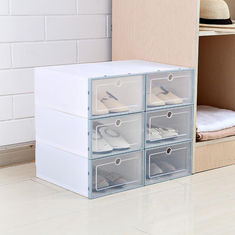 Novel Transparent Plastic Shoe Box Flip Design Storage Artifact Home Tool Clothing & Wardrobe